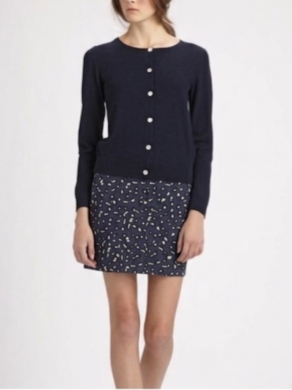 A.P.C. animal print skirt denim skirt
